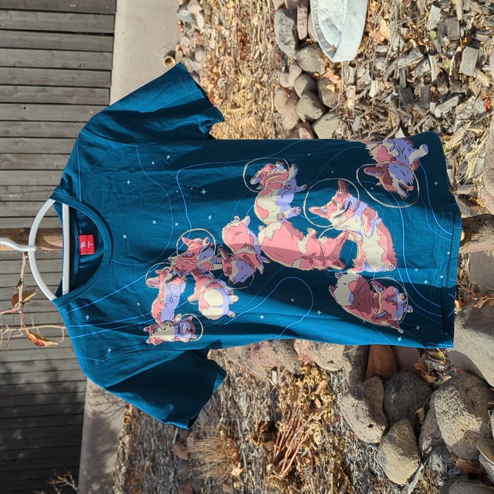 Corgis In Space Shortsleeve Tee, Otaku, Unisex S